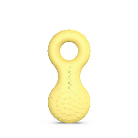 Suavinex Rubber Teether +0 Months, Teething Ring, Yellow