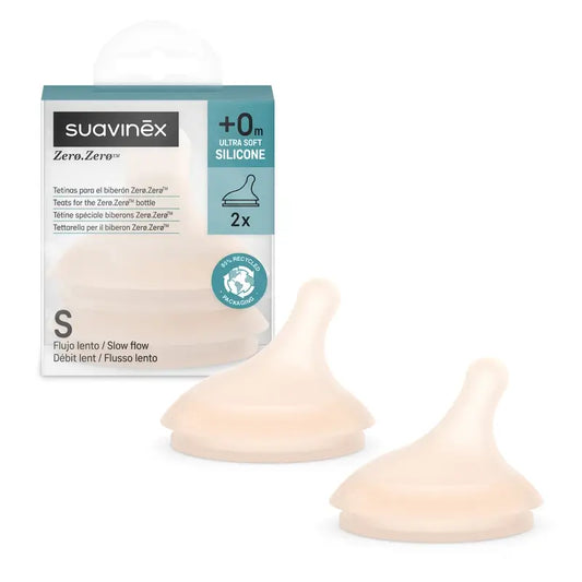 Suavinex balenie 2 cumlíkov Zero Zero, pomalý prietok (S), od 0 mesiacov, Fair