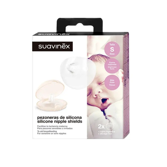 Suavinex Silikónové klobúčiky na bradavky, veľkosť S, 2 ks