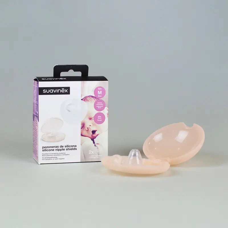 Suavinex Silikónové klobúčiky na bradavky, veľkosť S, 2 ks