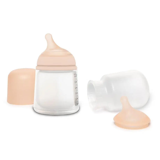 Suavinex Zero-Zero Bottle Set 180 Ml, Adaptable Flow, With Anti-colic Refill Bag