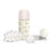 Darčeková sada Suavinex: cumlík + držiak na cumlík + fľaša 270 ml (M) + hryzátko, ružová