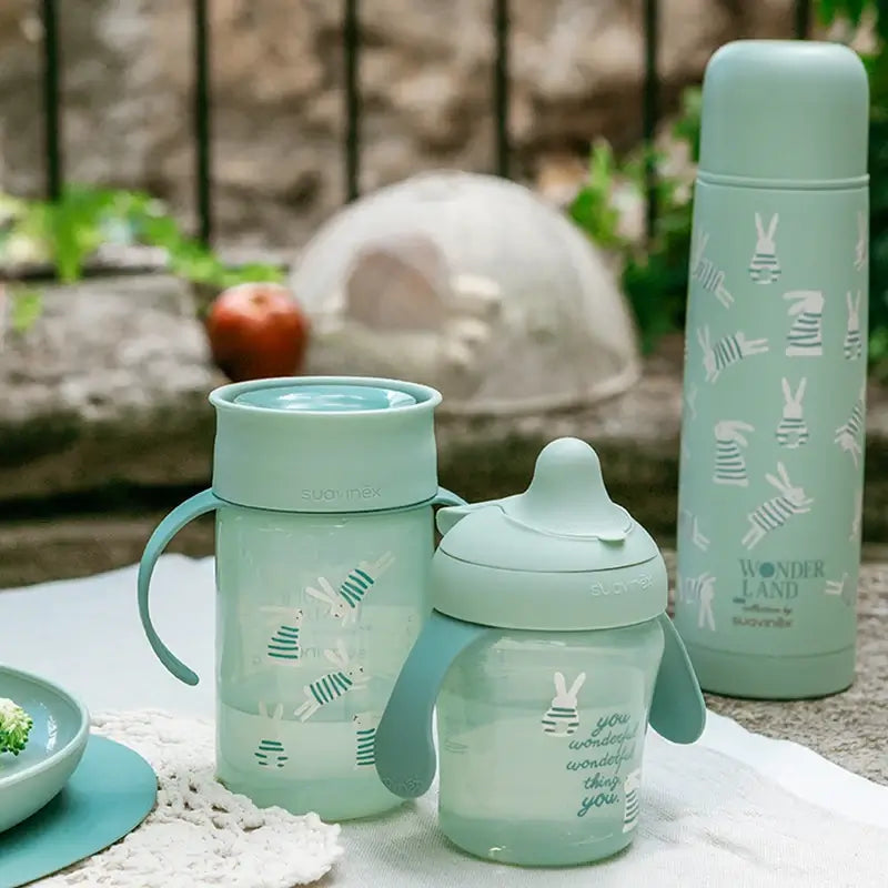 Suavinex Termoska na tekutiny 500 ml, Wonderland – zelená