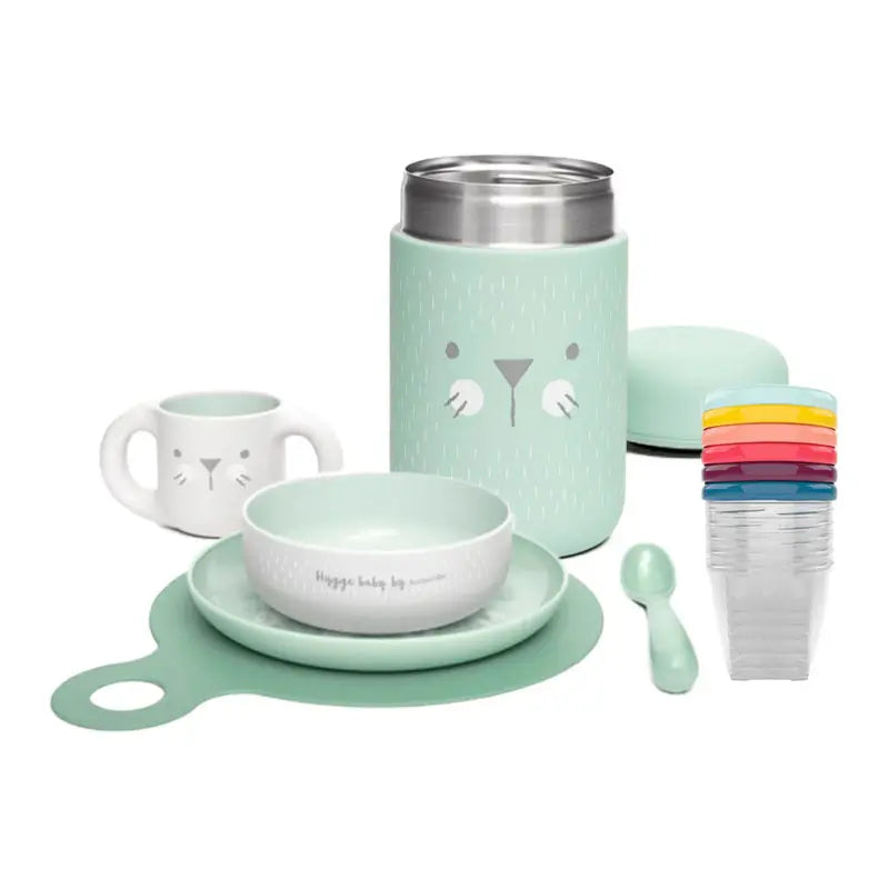 Suavinex Infant Tableware, Green + Suavinex Thermos , 350 Ml + Babymoov Babybol 6 x 250 Ml