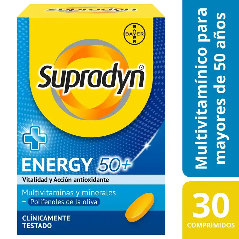 Supradyn Energy 50+ – vitamíny, minerály a energia, 30 tabliet