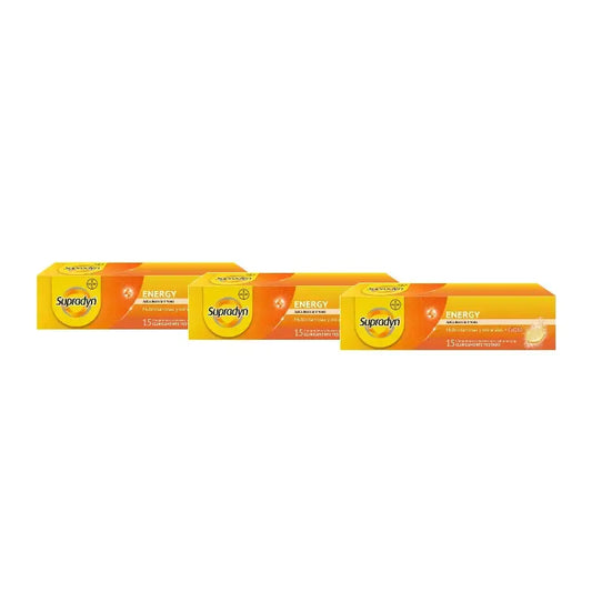 Supradyn Energy – vitamíny a energia, balenie 3 x 15 šumivých tabliet