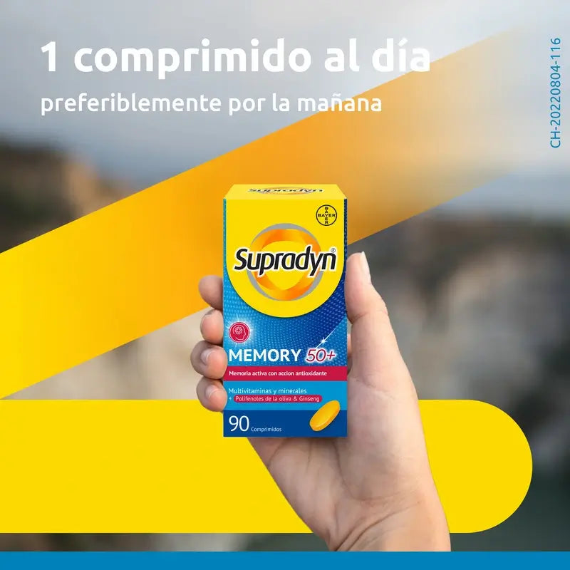 Supradyn Memory 50+ – vitamíny, minerály a energia s ženšenom, 90 tabliet