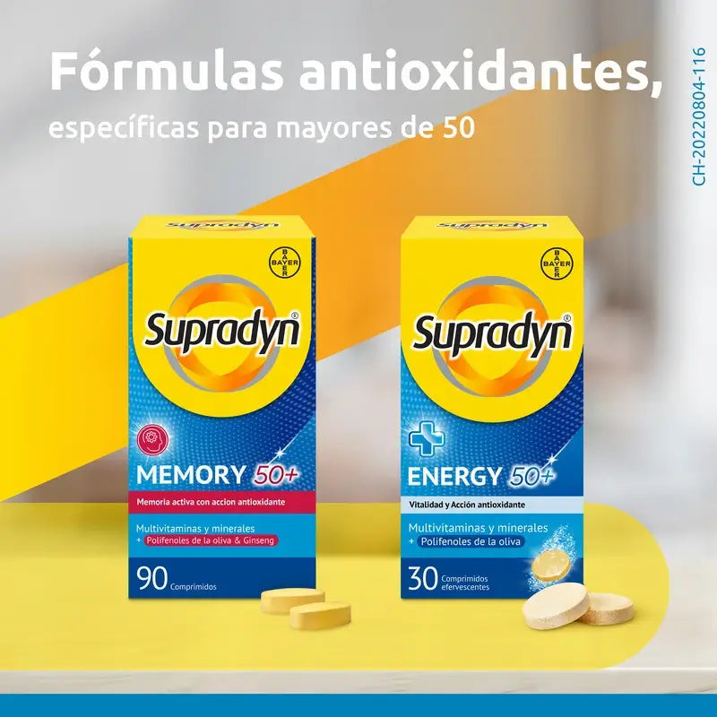 Supradyn Memory 50+ – vitamíny, minerály a energia s ženšenom, 90 tabliet