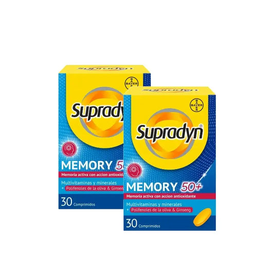 Supradyn Memory 50+ – vitamíny, minerály a energia s ženšenom, balenie 2 x 30 tabliet
