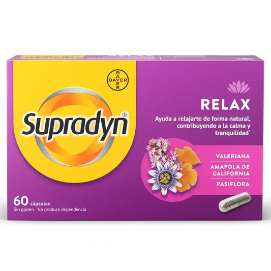 Supradyn Relax, upokojenie a pokoj s mučenkovou a valeriánou, 60 kapsúl