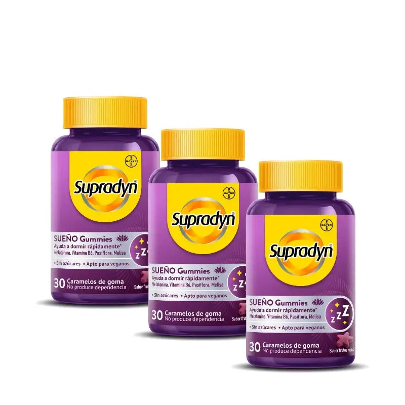 Supradyn Spánok a pokoj – želé s melatonínom a vitamínom B6, balenie 3 x 30 kusov