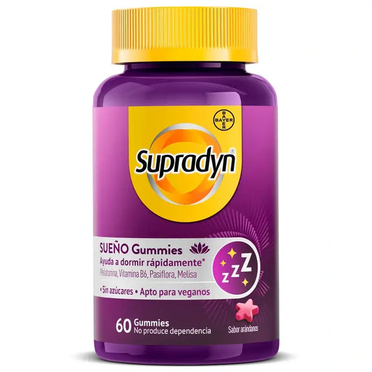 Supradyn Spánok a pokoj – gumené cukríky s melatonínom a vitamínom B6, 60 kusov