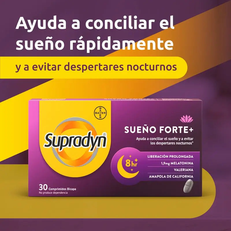 Supradyn Sueño Forte+ znižuje počet nočných prebudení, 30 tabliet