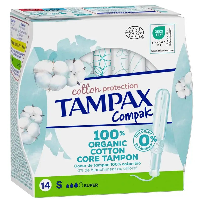TAMPAX Cotton Protection Super tampóny s aplikátorom, 16 kusov