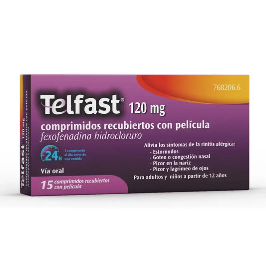 Telfast 120 mg, 15 potiahnutých tabliet