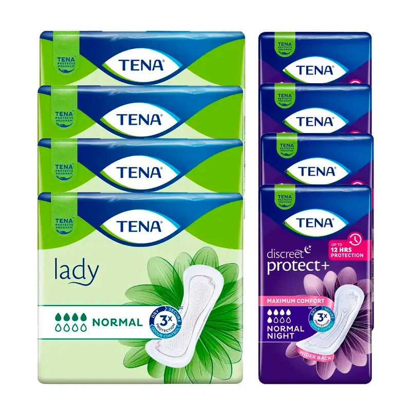 TENA Lady Normal 4 x 24 ks + TENA Discreet Normal Night 4 x 10 ks – 1 mesiac