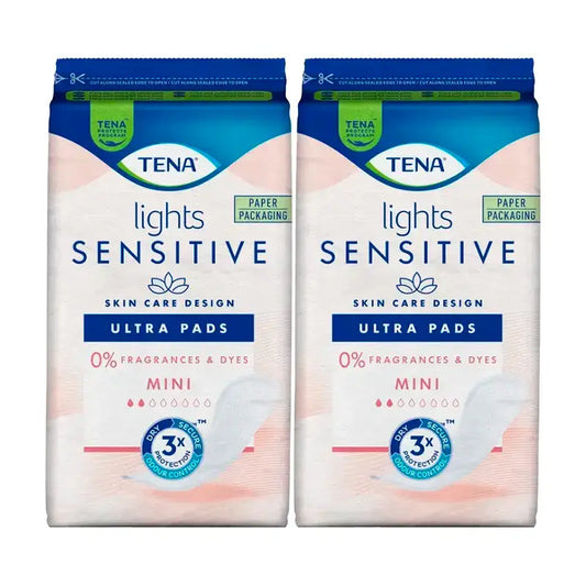 TENA Lights sensitive Mini Ultra 2 × 20 kusov – odporúčané pre ženy v menopauze