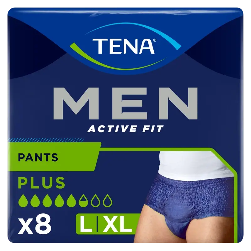 Tena Men Pants Active, veľkosť L–XL, 8 kusov