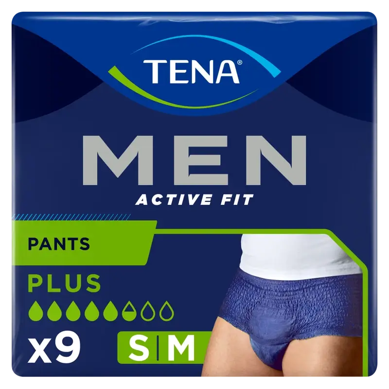 Tena Men Pants Active, veľkosť S-M, 9 kusov