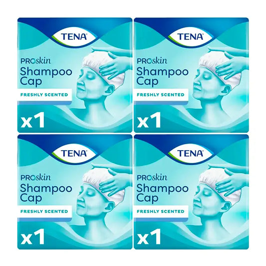 TENA ProSkin Šampónová čiapka 4 x 1 kus – 1 MES
