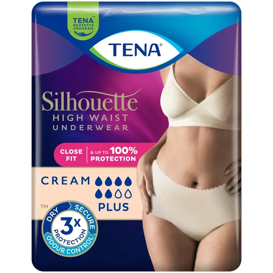 Tena Silhouette Crema Plus s vysokým pásom, veľkosť M, 9 kusov