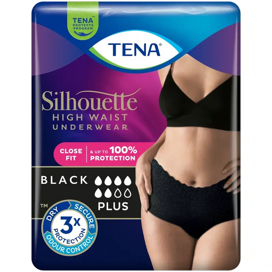 Tena Silhouette Night Plus s vysokým pásom, veľkosť L, 8 kusov