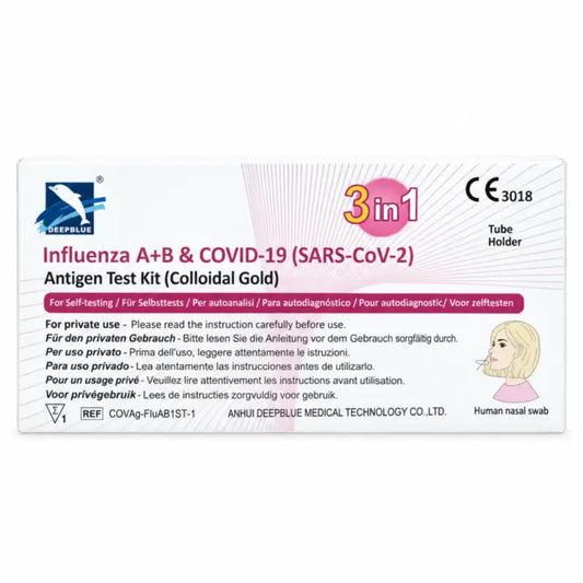 Test Duo na antigény SARS-CoV-2 a chrípku A/B, 1 kus