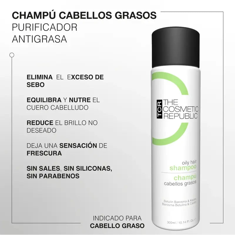 Šampón na mastné vlasy The Cosmetic Republic, 300 ml
