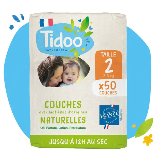 Tidoo Plienky Veľkosť 2 3/6 kg Eco, 58 kusov