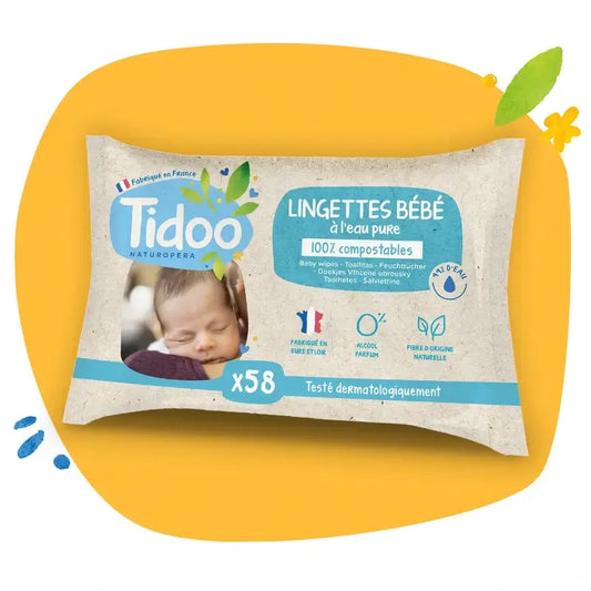 Tidoo vlhčené utierky bez parfumácie, 58 kusov