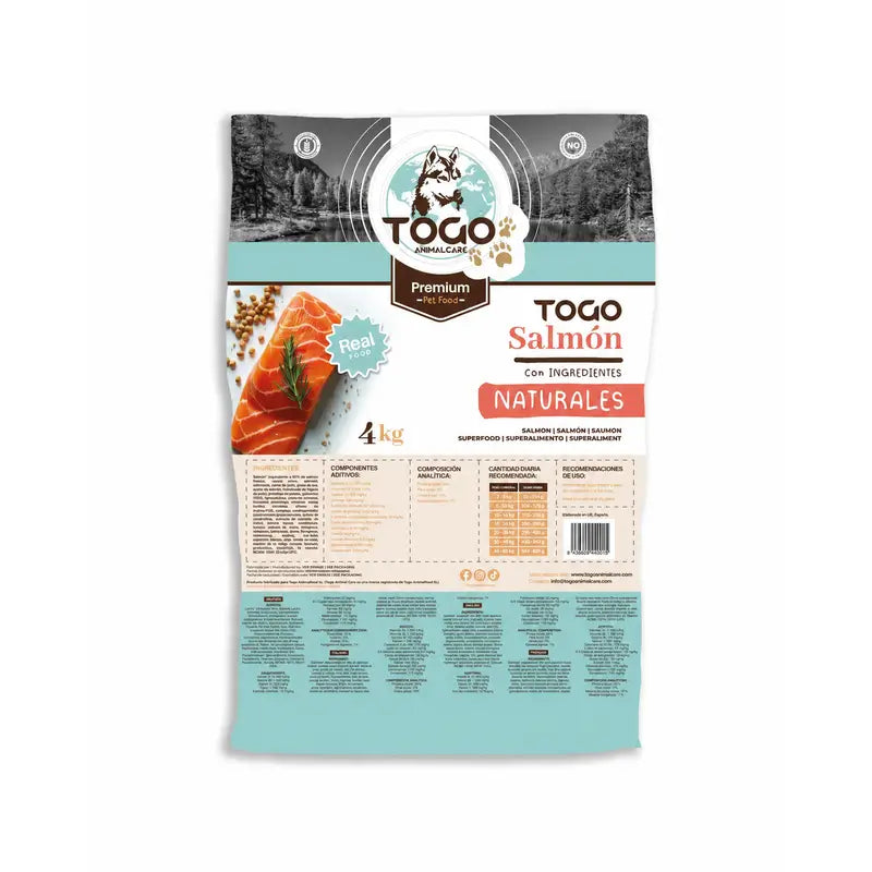 Togo Pienso Natural Hypoalergénny losos, 4 kg