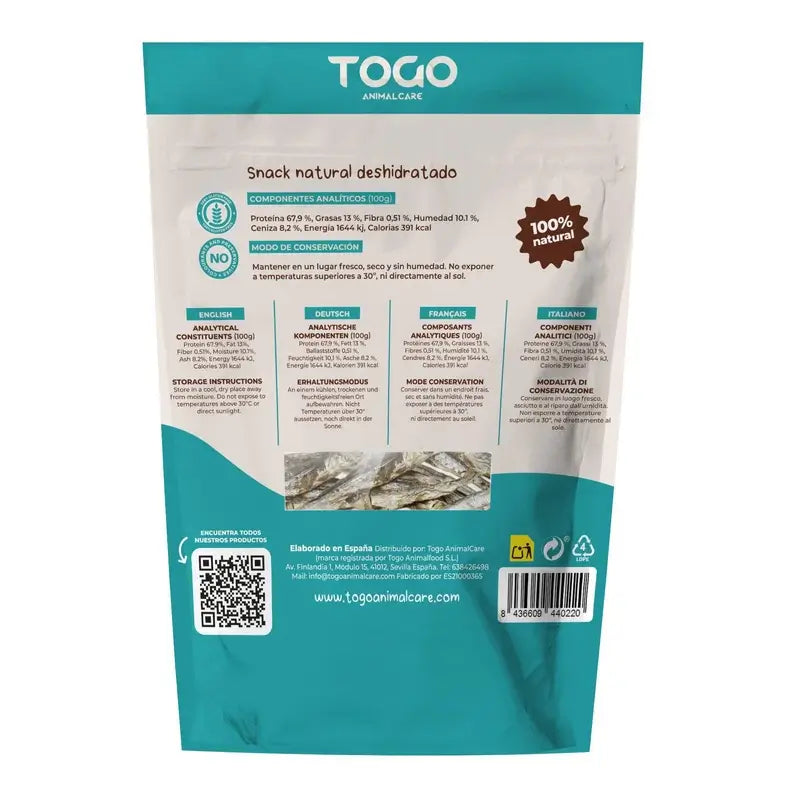 Togo Snack Natural Sušené sardinky, 1 kus