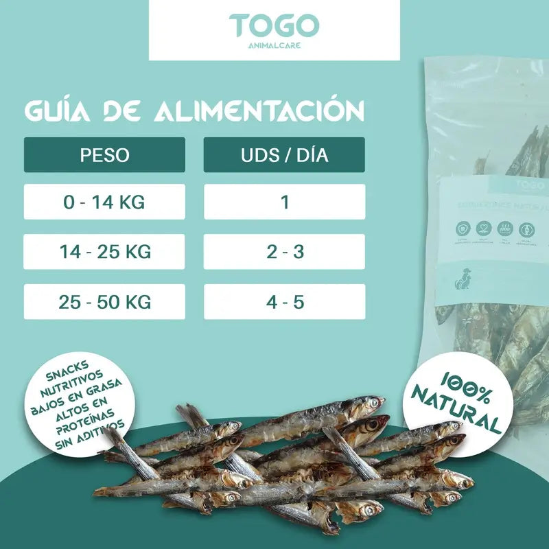 Togo Snack Natural Sušené sardinky, 1 kus