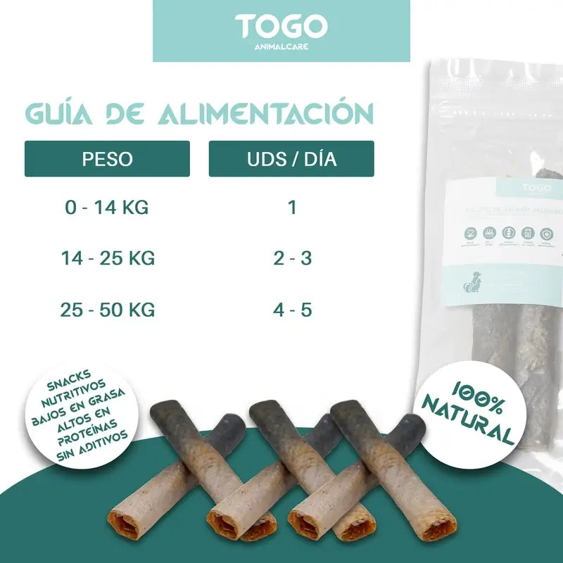 Togo Snack Natural – lososové rolky, balenie po 3 kusoch