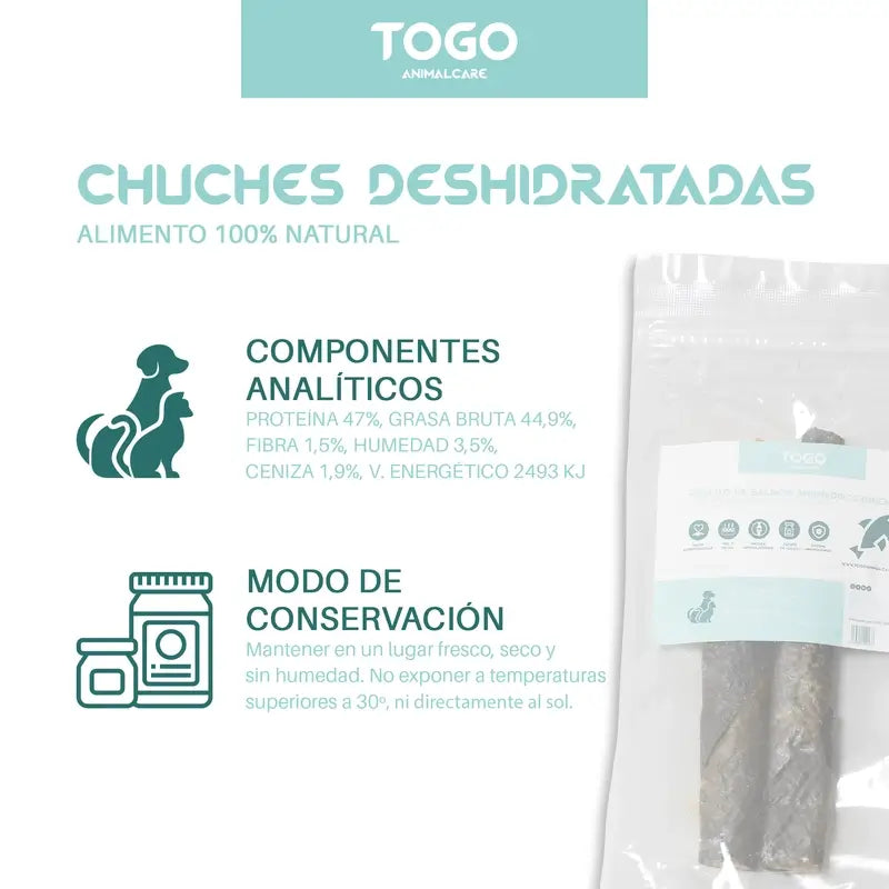 Togo Snack Natural – lososové rolky, balenie po 3 kusoch