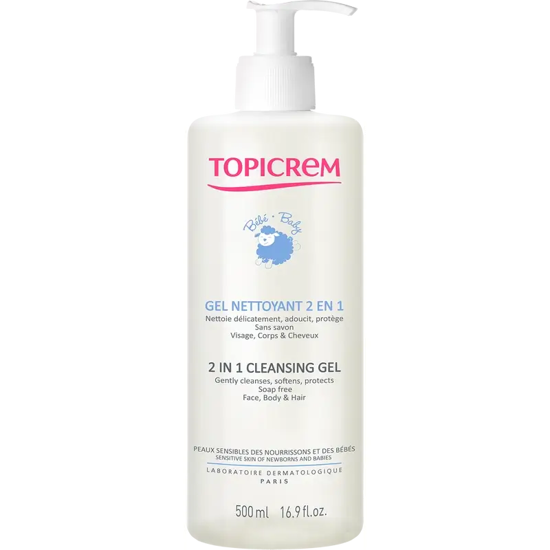 Topicrem Baby Čistiaci gél 2 v 1, 500 ml