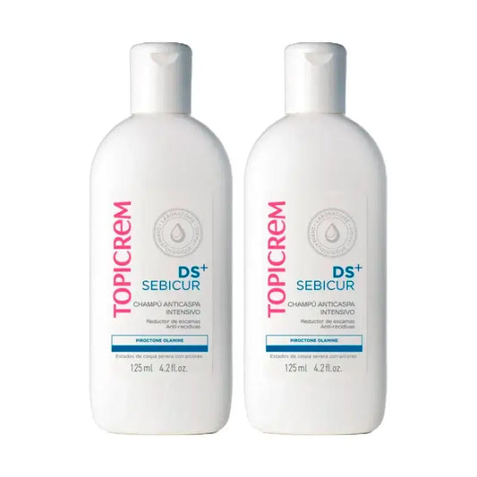 Topicrem Ds+ Sebicur Intenzívny šampón proti lupinám, balenie 2 x 125 ml