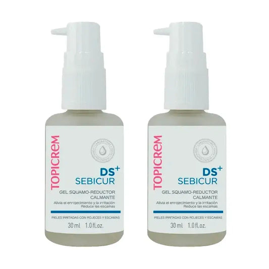 Topicrem DS+ Sebicur upokojujúci gél na redukciu šupinatosti, balenie 2 x 30 ml