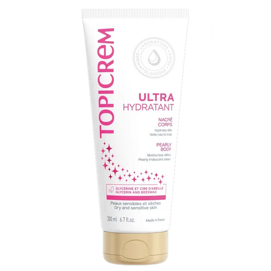 Topicrem Ultra-hydratačný telový mliečny krém s perleťovým efektom 200 ml