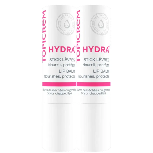 Topicrem Hydra+ Duo balenie – ultra-hydratačný balzam na pery 4 g, 2. kus, 50 % zľava 