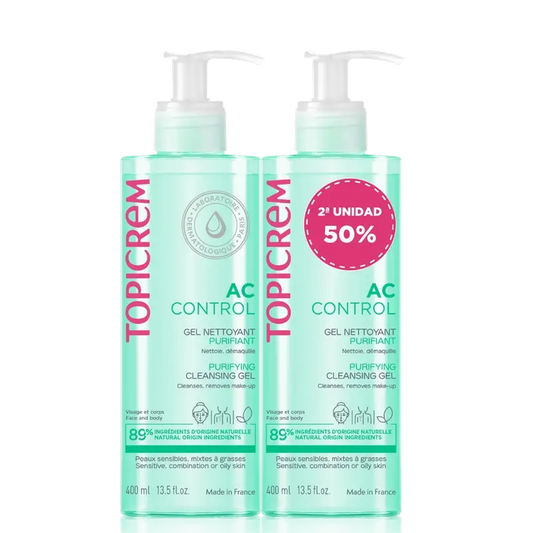 Topicrem Duo balenie Ac Control čistiaci gél 400 ml, 2. kus, 50 % zľava 