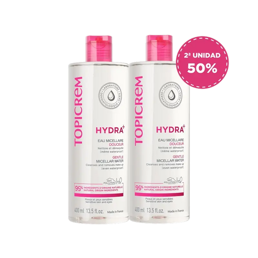 Topicrem Pack Hydra+ Jemná micelárna voda, 2x400 ml