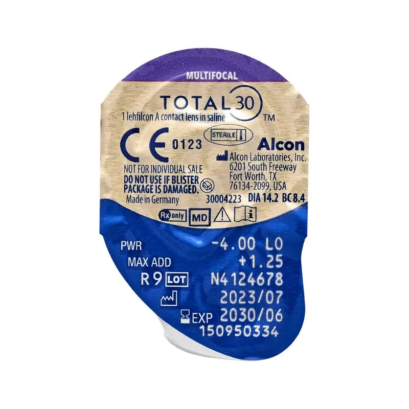 Total30 – mesačné multifokálne kontaktné šošovky, 6 kusov