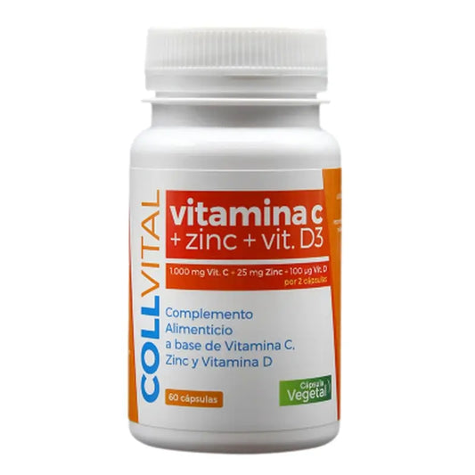 Triconatura Vitamín C + zinok + vitamín D3, 60 kapsúl, Collvital