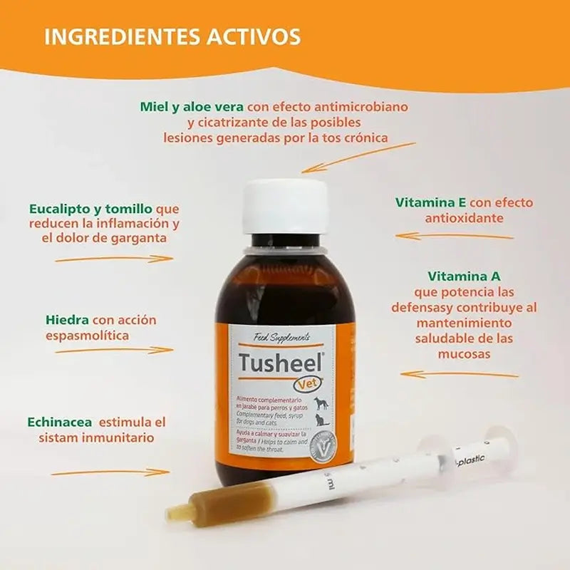 Heel Tusheel Veterinárny sirup proti kašľu pre psov a mačky 150 ml
