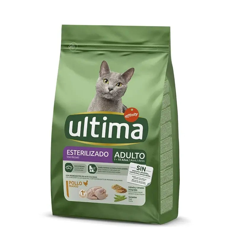 Ultima Krmivo pre mačky – sterilizované, s kuracím mäsom, 1,5 kg