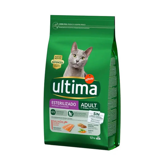 Ultima Krmivo pre mačky – sterilizované, losos, 1,5 kg