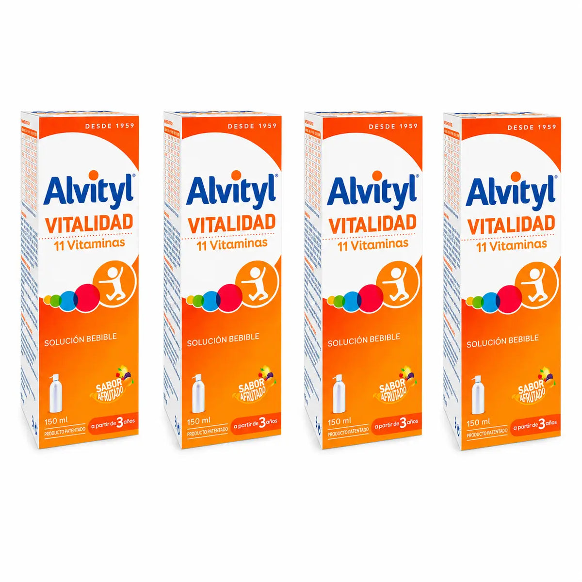 Urgo Alvityl Vitality 11 vitamínov 150 ml, balenie po 4 ks
