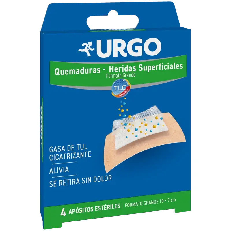 Urgo – sterilné obväzy na popáleniny a povrchové rany, 10 × 7 cm