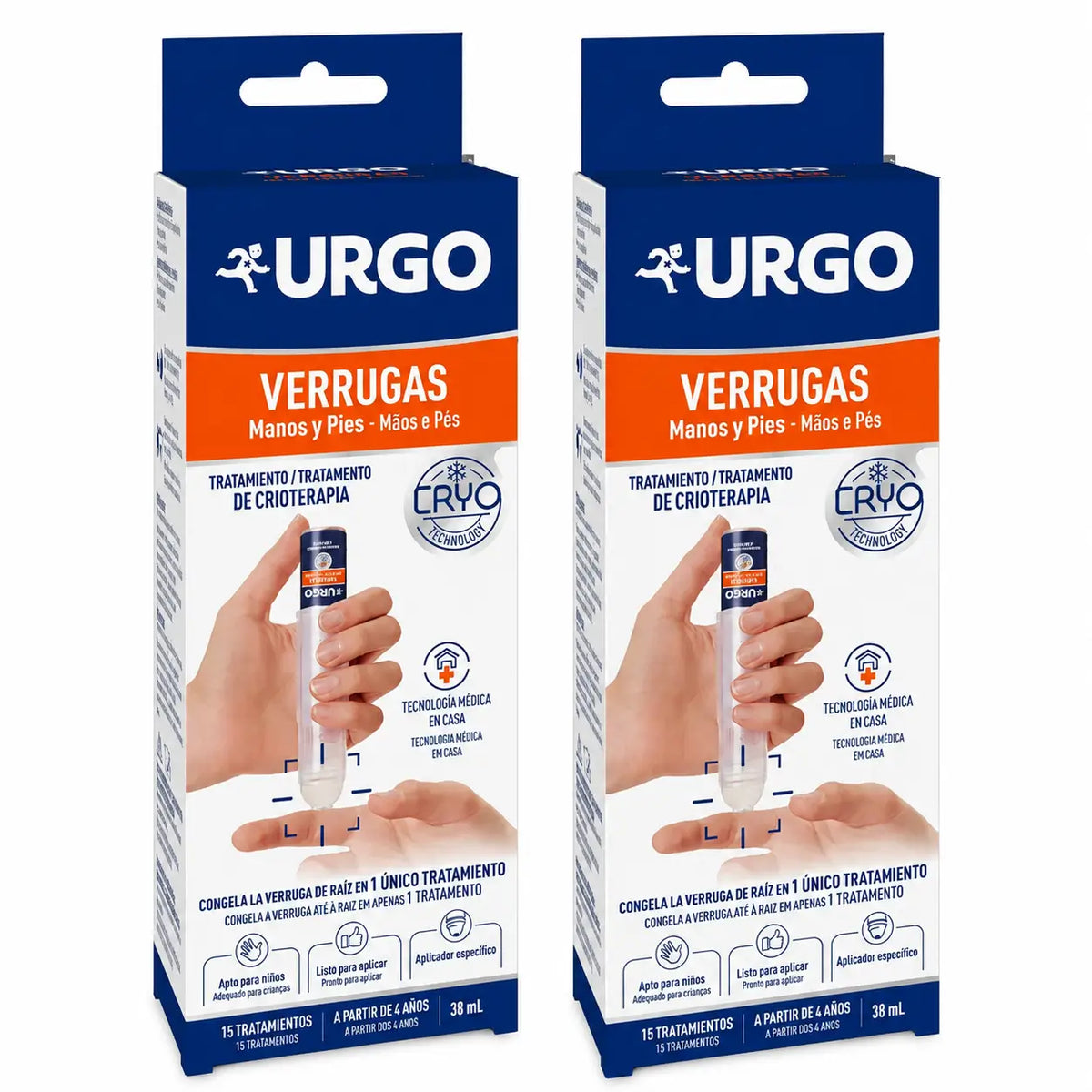 Urgo na bradavice – kryoterapia – fľaštička 38 ml, 15 ošetrení, balenie po 2 ks